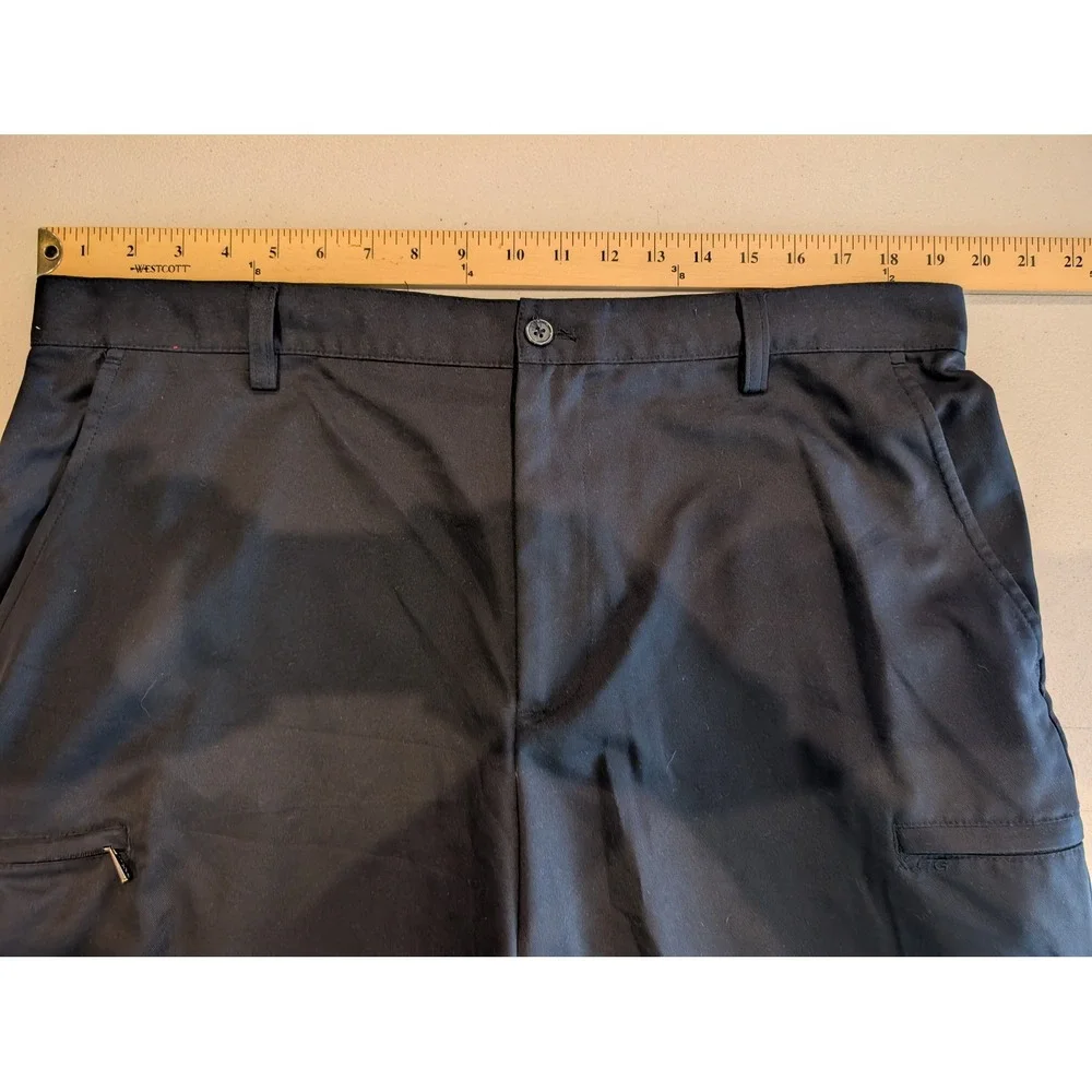 IZOD PerformX Mens Black Lightweight Polyester Performance Golf Shorts Size 38